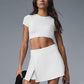 Quick-Drying Backless Tank Top + A-Line Tennis Skirt 2-Piece Set