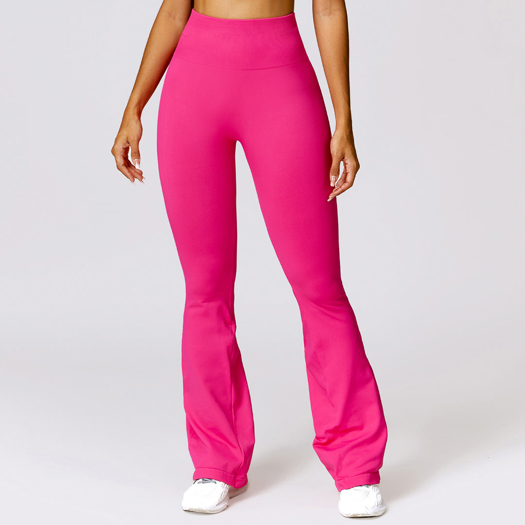 Tight fit seamless yoga bell bottoms pants