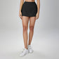 Side pockets high-waisted slit sports skirts