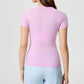 Round neck slim fit breathable top T-shirt