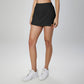 Side pockets high-waisted slit sports skirts