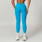 Brushed high-waisted hip-lifting yoga leggings