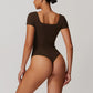 Quick-Dry Short Sleeve Thong Bodysuits