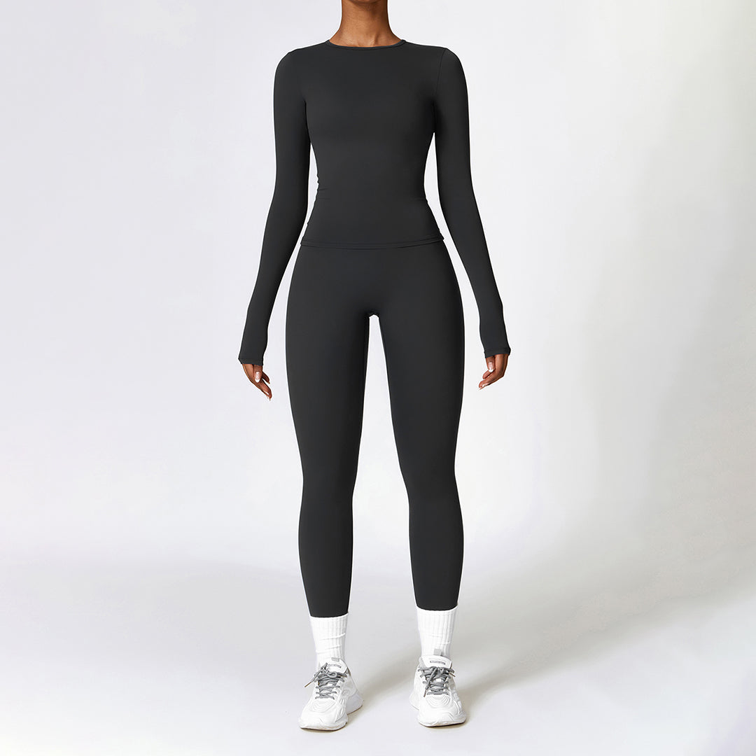 Yoga tight tops & outdoor sports leggings sets