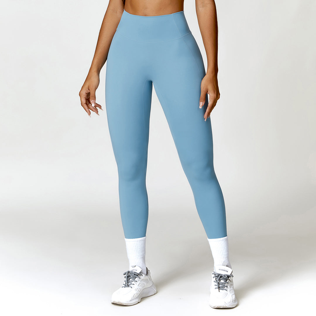 High-waisted hip-lifting athletic leggings