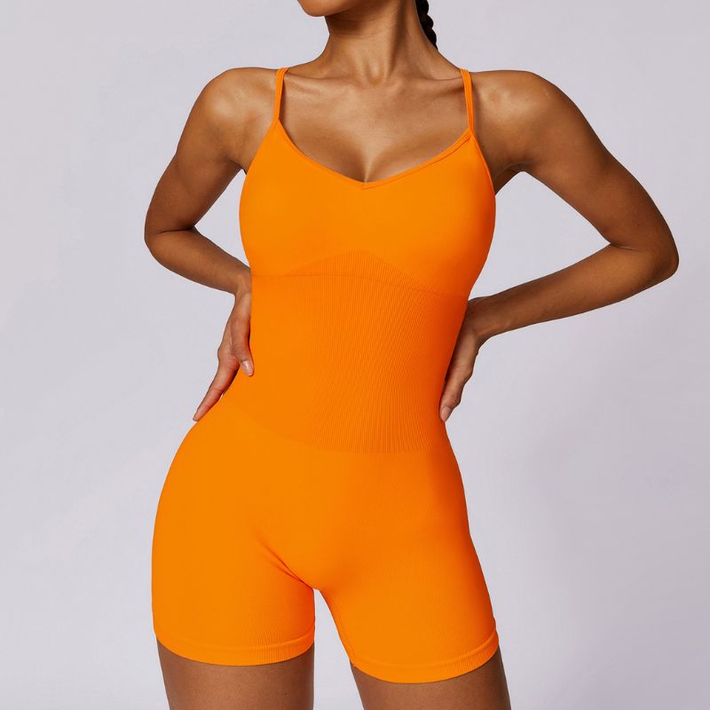 High-elastic seamless beauty-backed yoga Bodysuits