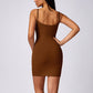 Tight-fitting hip-hugging slip casual dresses