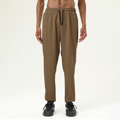 Men's casual and loose drawstring sports pants