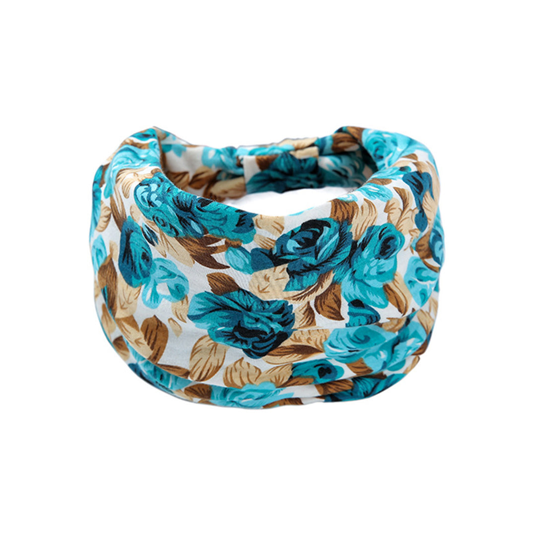 Printed Elastic Wide-Brimmed Yoga Strap Hair Accessory