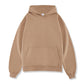 Solid color loose fleece hooded sweatshirt