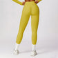 Solid high-waisted hip-lifting athletic leggings