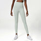 Solid color anti-curl high-waist yoga pants