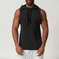 Men's hooded sports casual fitness sleeveless sweatshirt