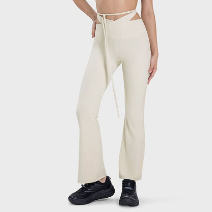 High-waisted slim and slim fashion sports pants