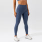 Solid color stretch sports leggings