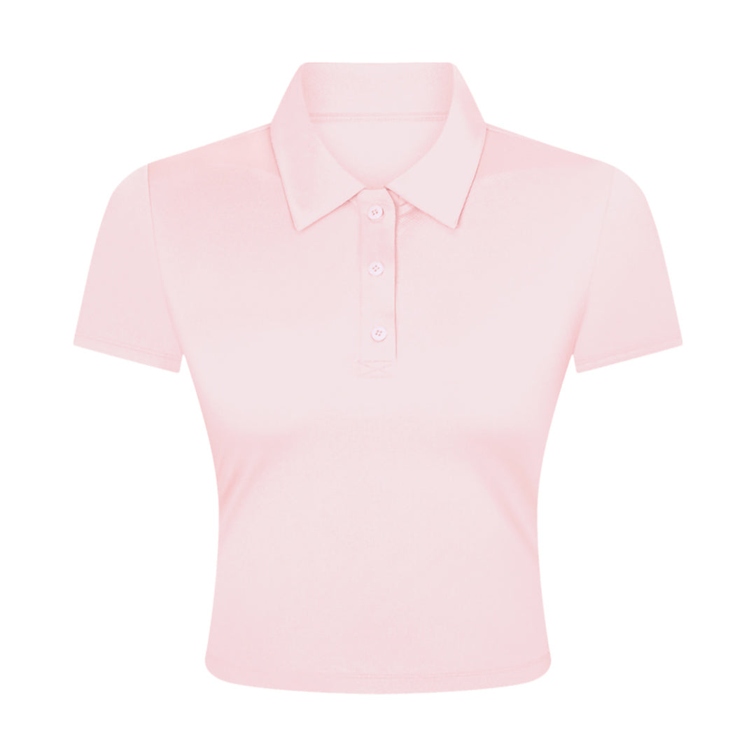 Short sleeved solid color sports polo shirt