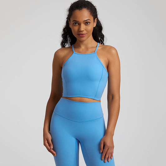 High stretch back cross sports bra