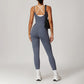 Sports One-Piece Cross Back Fitness Jumpsuits