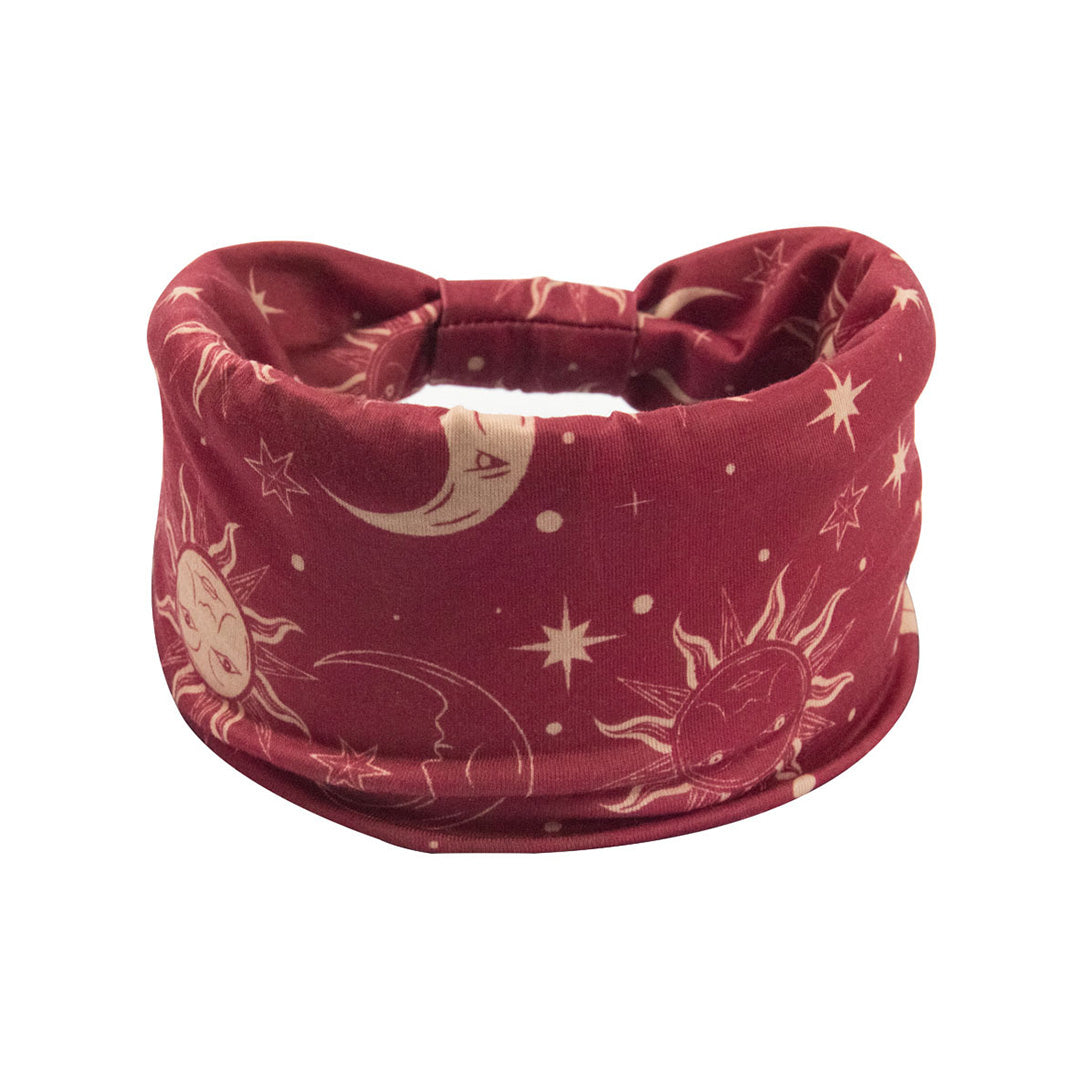 Bohemian Print Stretch Sweat-Absorbent Wide Brim Headband