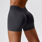 Seamless high waist yoga shorts