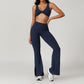 Quick Dry Sports Bra + Flared Leg Pant 2-piece set