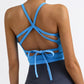 Cross back high stretch sports bra