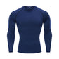 Long sleeve men's round neck sports T-shirt