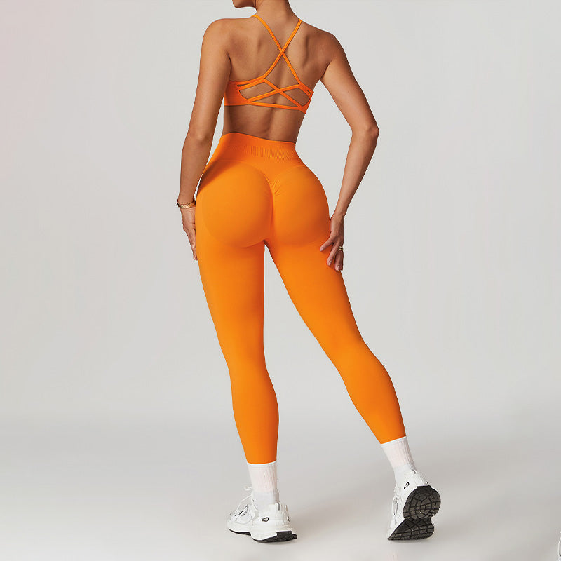 Seamless High-waisted Yoga Bra + Legging 2 Pieces Set