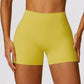 Solid brushed hip shorts