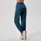 Pantalon de jogging droit ample taille haute