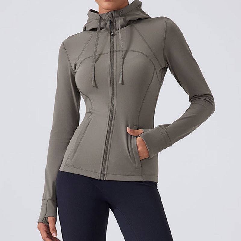 fleece and warm Long Sleeve and full Zipper Hooded Sport Jacket