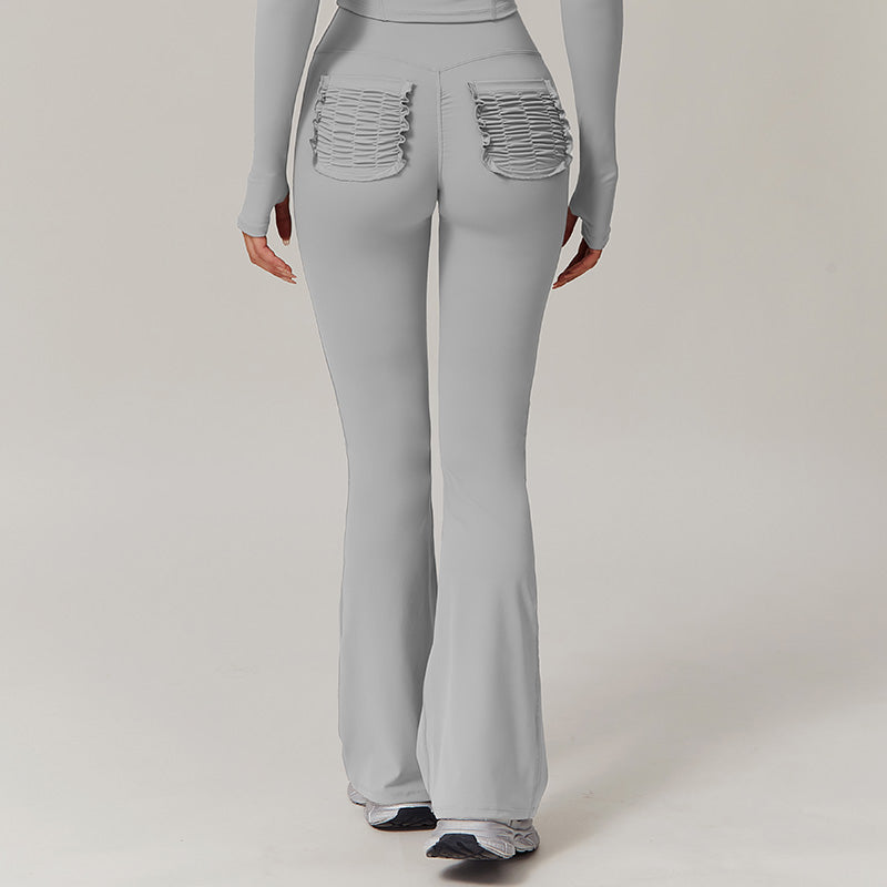 High waist extended Flared Leg pants