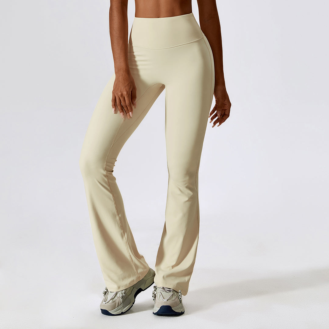 High-rise stretch flared pants