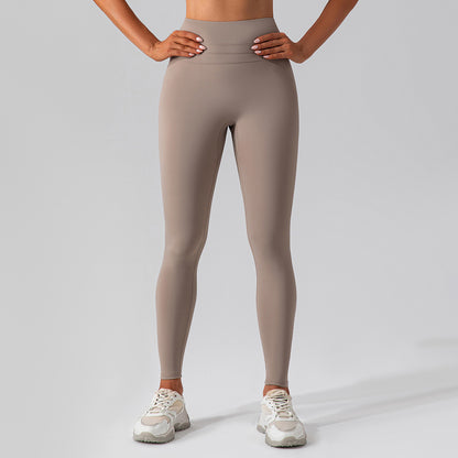 High waist skinny solid color leggings