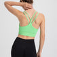 Thin shoulder straps double layer sports bra