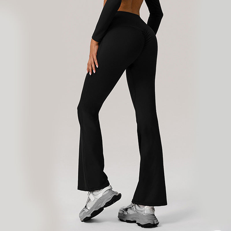 Slim hip lift high-waisted slim casual flared pants