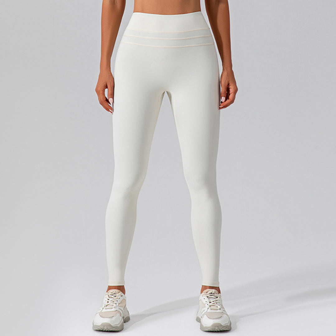 High waist skinny solid color leggings