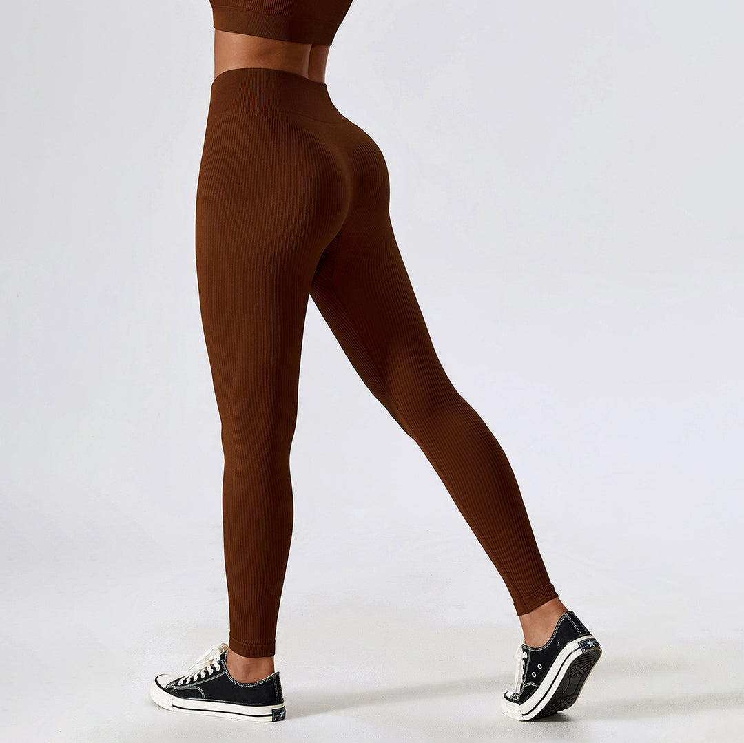 Seamless sports high waist fitness leggings