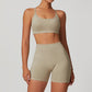 Seamless High-waisted Yoga Bra +Shorts 2 Pieces Set