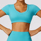 High strength tight yoga clothes cropped top