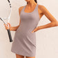 Backless high elastic chest pad tennis skirt dress