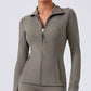 Long Sleeve Slim-fit stand Collar and full zipper Sports jacket