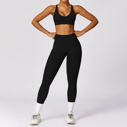 Quick-drying bra & leggings fitness sets