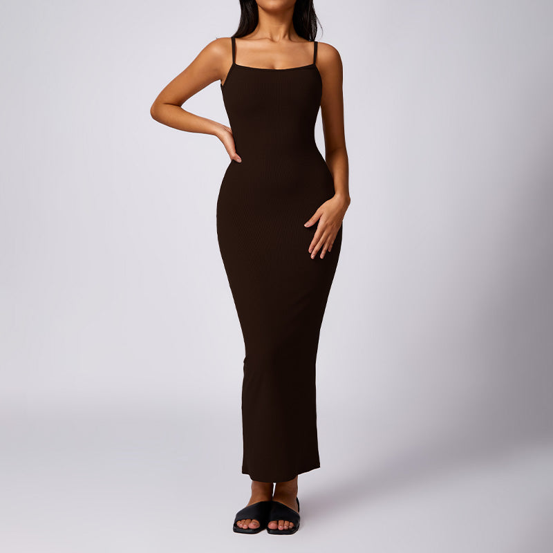 Beautiful back casual slim hip maxi dresses