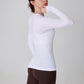 Autumn seamless nude breathable round neck running sports top