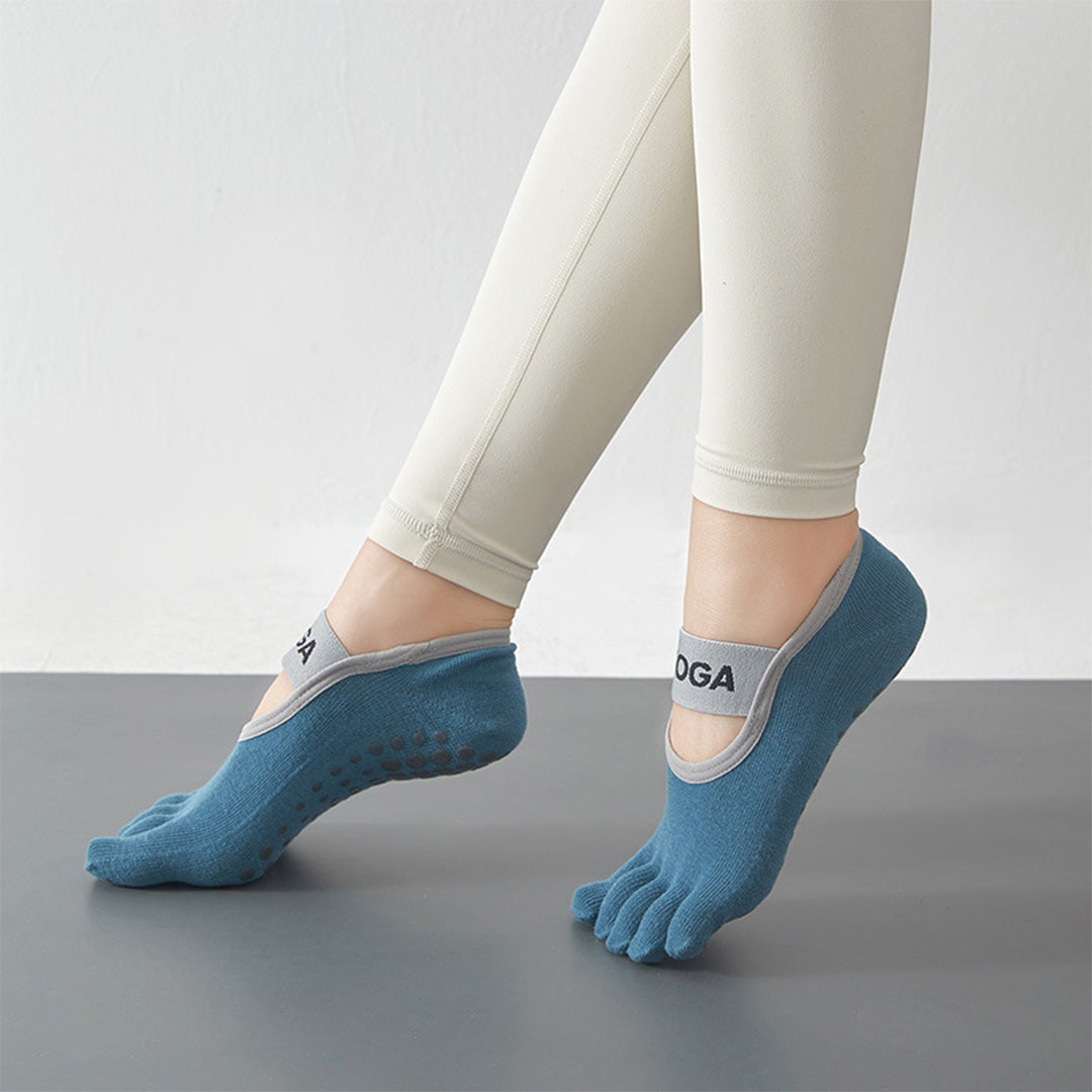 Chaussettes de sol de sport antidérapantes pour yoga, chaussettes Pilates 