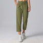 Loose casual drawstring straight pants