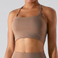 Open back halter & yoga vest sports bras