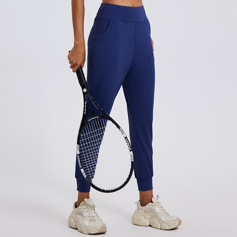 Loose-fitting high-waisted athletic sport pants