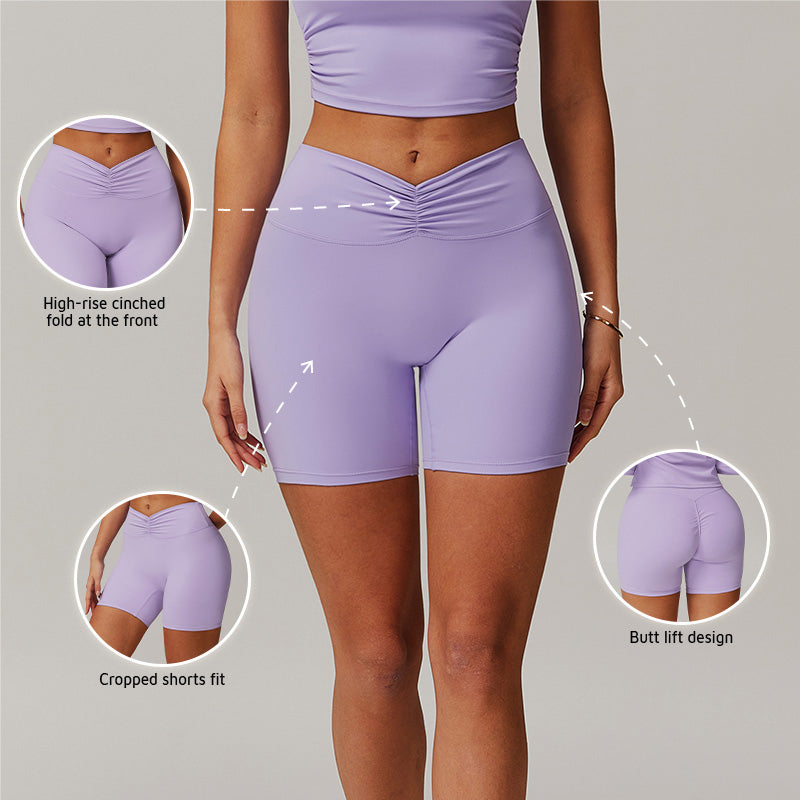 Hip-lifting high waist shorts